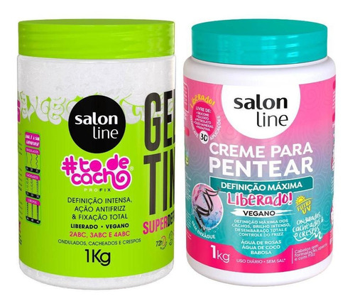 Kit Creme Definição Máxima+gelatina #todecacho Salon Line