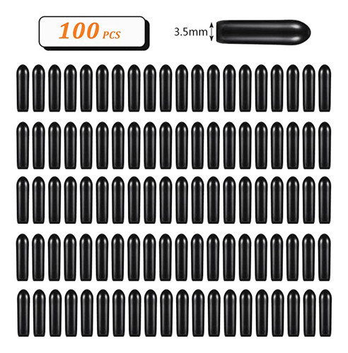 (a) 100 Fundas De Collar Con Punta De Goma Blanda Para Perro