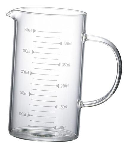 5 Taza Medidora Taza De Vidrio Resistente Al Calor Con 500ml
