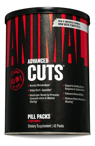 Universal Animal Cuts 42 Packs Capsulas Termogenico