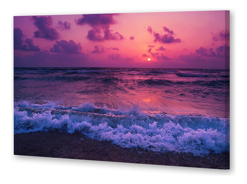 Cuadro Canvas Amanecer Playa Arena Agua Beach Sol P1