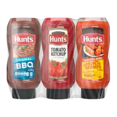 Salsa Catsup, Bbq Y Picante Hunt's 3 Pzas