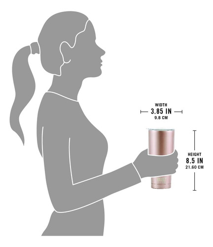 Byo Por Built - Vaso De Acero Inoxidable De Doble Pared De 3