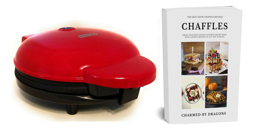 Maquina Para Hacer Waffles Charmed By Dragons 8 Inch/red
