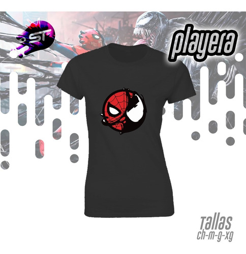 Imagen 2 de 5 de Playera Venom/spiderman Brilla En La Oscuridad Venom-005b