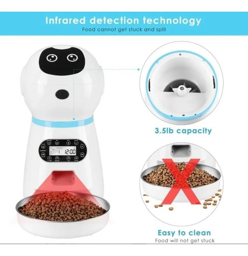 Imagen 7 de 10 de Robot Alimentador Automático Para Mascotas Dispensador