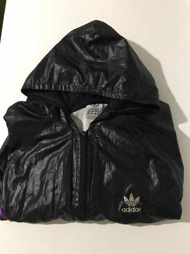 Campera De Nylon adidas Negra