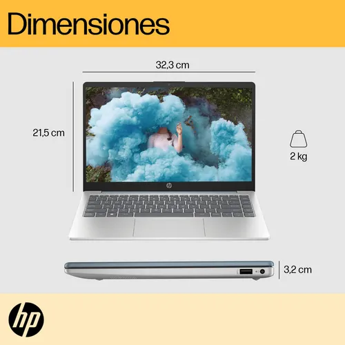 Portátil HP 14-em0021la AMD Ryzen 5 16 GB RAM 512 GB SSD 14" FHD Windows 11 Home