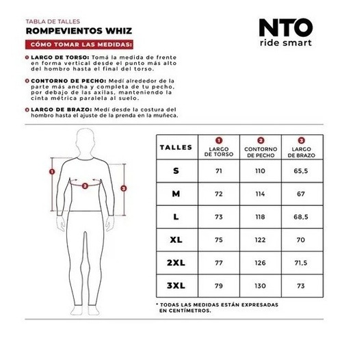 Imagen 8 de 9 de Campera Moto Rompeviento Nto Whiz Negro