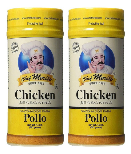 2 Piezas Sazonador  Chef Merito 397 G Pollo