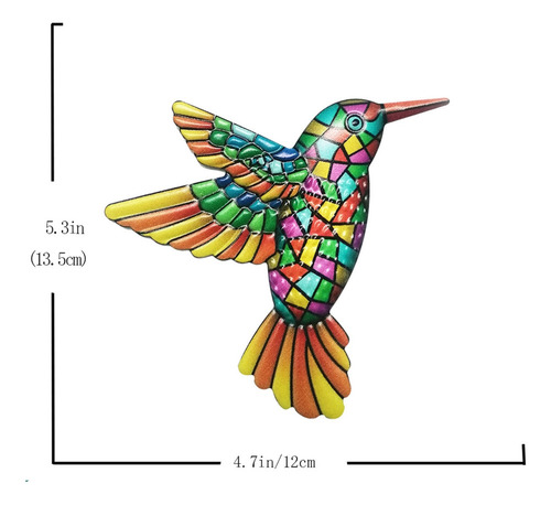 New Adorno De Colibrí De Hierro Forjado, Decoración De