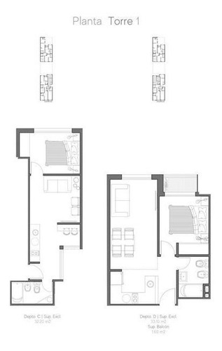 Departamento 1 Dormitorio En Rosario