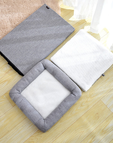 Cama Cucha Terrapet plegable rascador para gatos y perros pequeños color gris
