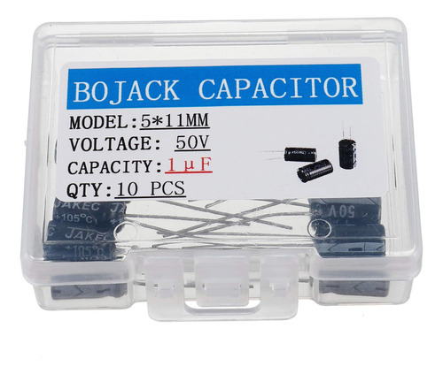 Bojack 5x11mm 1uf 50v 1mfd 50voltage ±20% Capacitores Electr