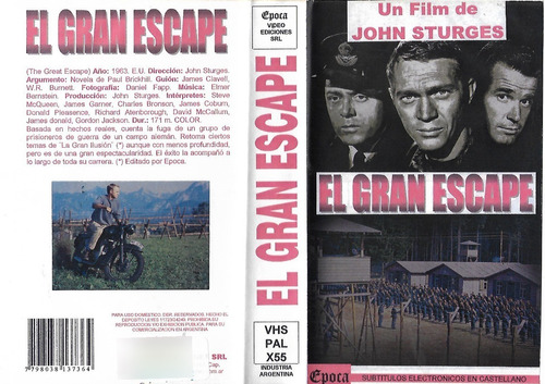 El Gran Escape Vhs Steve Mcqueen Charles Bronson J. Coburn