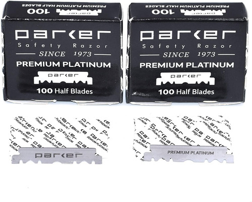 200 Parker Premium Platinum 1/2 Blades Para Profesionales