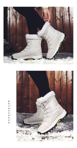 Nuevas Botas De Nieve De Invierno Impermeables Y Cálidas Par