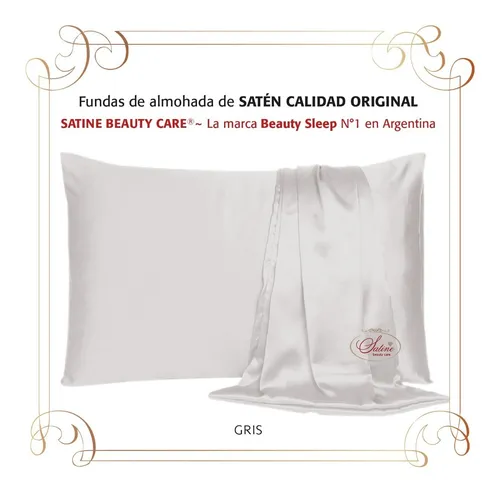 Funda De Almohada Satén Calidad Premium Tamaño Amplio 50x70