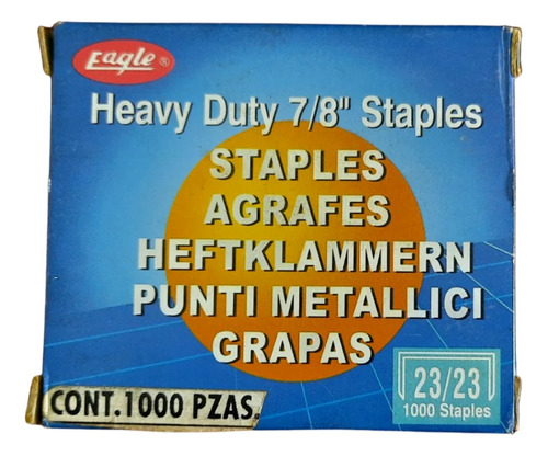 Grapa Industrial Eagle 7/8  23/23 Caja Con 1000 Piezas