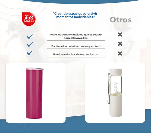 Termo Vaso Para Bebidas 20oz Acero Inox Doble Pared 8 Colore Color Lila