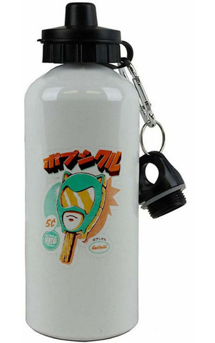 Botella Aluminio Hoppy Doble Tapa Arte Japones Ar69