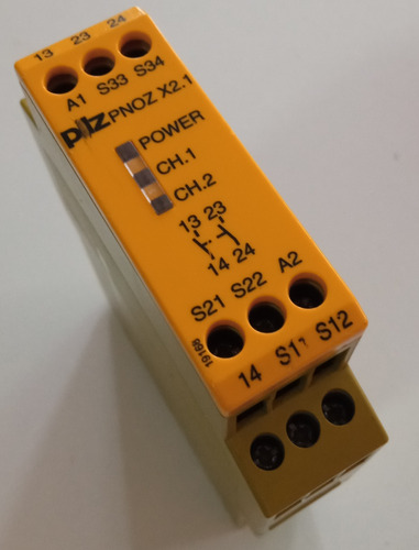 Relé De Seguridad Pilz X2.1 24 Vac Dc 2 N/o (Usado)