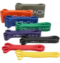 Comprar Set x 8 Bandas profesionales de 3.6 kilos a 157 kilos Dominadas Resistencia Pack con bolso entrenamiento aerobico funcional linea premium uso intenso larga duracion Multicolor Imback IBK-BDO001