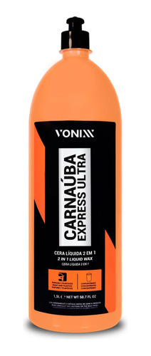 Carnauba Express Vonixx 1,5l Pode Ser Usado Toda Parte Carro