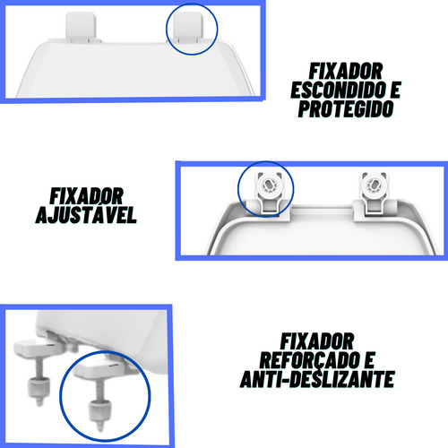 Tampa De Vaso Assento Oval Universal Soft Close Amortecedor