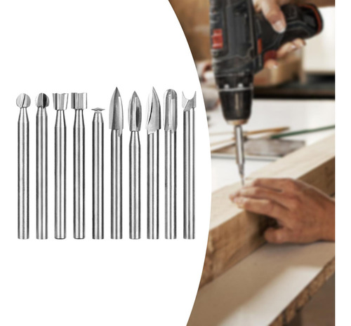 10 Piezas De Brocas Para Tallado De Madera Para Herramientas