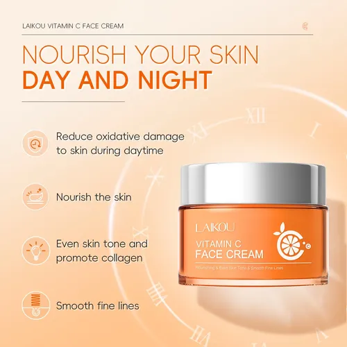Crema Facial Laikou Vitamina C Hidratante 50g Normal