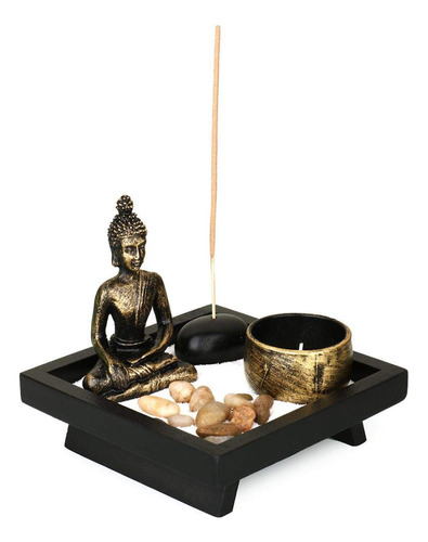 Mesa Zen Jardin Buda Incienso Arena Vela Roca Soporte