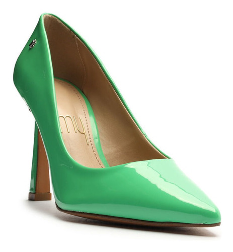 Imagem 1 de 4 de Sapato Social Feminino Scarpin Verniz Verde - My Shoes