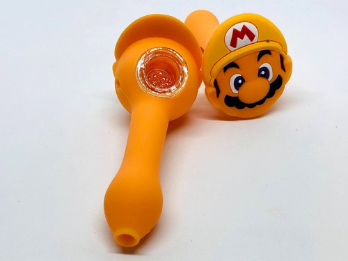 Pipa De Silicona + Quemador De Vidrio 420 Super Mario Bros