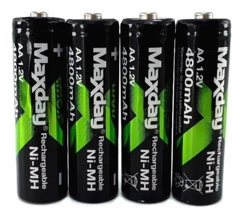 Imagen 4 de 8 de Cargador De Baterias Aa Aaa 9v + 4 Batera Recargable Aa Pila