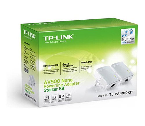 Adaptador Powerline Av500 Tp-link Tl-pa4010p Kit 2un