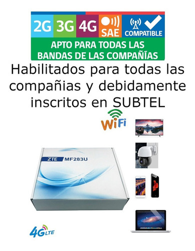 Router Zte Mf283u + 3 Chip De Regalo