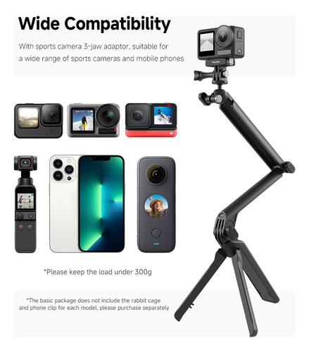 Novo TriPod Mantis Dobrável Integrado Para Dji Action 3/4