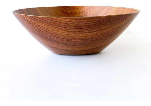 Bowl Ensaladera Cuenco Triangular Simil Madera Nogal Noi 