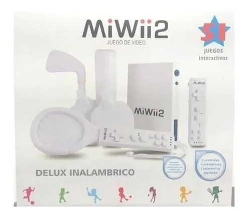 Consola De Video Mi Wii 2 Delux Inalámbrico - 51 Juegos