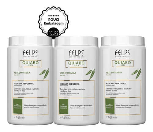 3 Xbtx Okra 1kg Felps Frete Grátis + Brinde