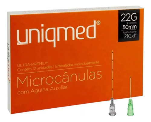 Microcânulas C/ Agulha Auxiliar 22g X 50mm(21gx1 ) 1 Unidade