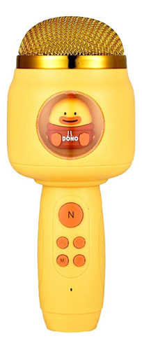 Microfone De Brinquedo Sem Fio Bluetooth Boneca Infantil Cor Amarelo