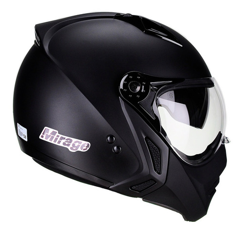 Imagem 3 de 3 de Capacete para moto multi-modular Peels Mirage preto-fosco new classic tamanho 60