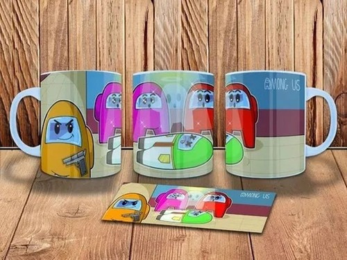 Imagen 7 de 7 de Plantillas Sublimación Tazas Amoung Us + Fall Guys 30 Dis