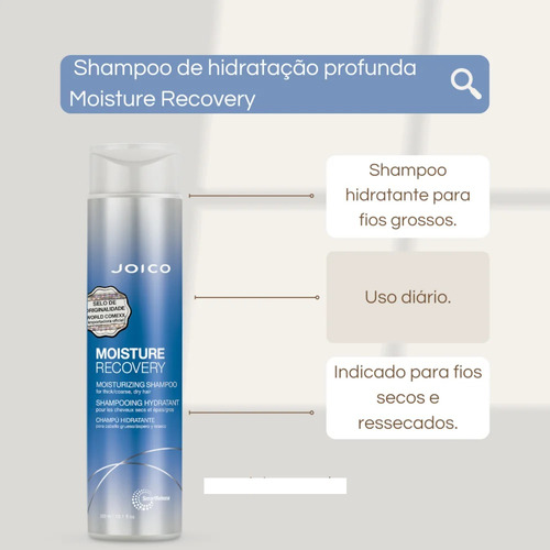 Kit Joico Moisture Recovery Shampoo,