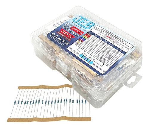 740 Piezas 37 Valores 1% 1/4w Kit Electrónica Resistencias Incluir 1 2.2 47 100 220 470 1k 10k Ohms Jebhanne