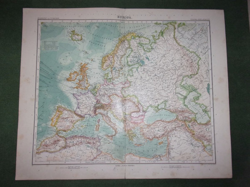 Europa Mapa General Del Año 1911
