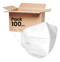 Comprar 100 Cubrebocas Kn95 Tapabocas Mascarilla 5 Capas Certificado Color Blanco Diseño De La Tela Liso