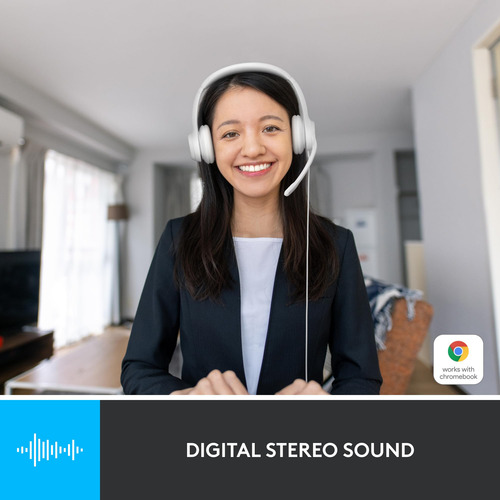 Auriculares Logitech H390 Estéreo Blanco Con Micrófono Usb-a